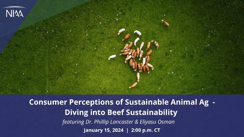 Product Description: January 15, 2025</br></br>Consumer Perceptions of Sustainable Animal Ag and Diving into Beef Sustainability - Where are we and what can we do?</br></br>The K-State team presented their findings from the consumer survey they completed addressing an understanding of consumer purchasing preferences regarding animal food products. Dr. Lancaster presented the USRSB goals and the practical impact producers can make toward those goals.</br> Consumer Perceptions of Sustainable Animal Ag